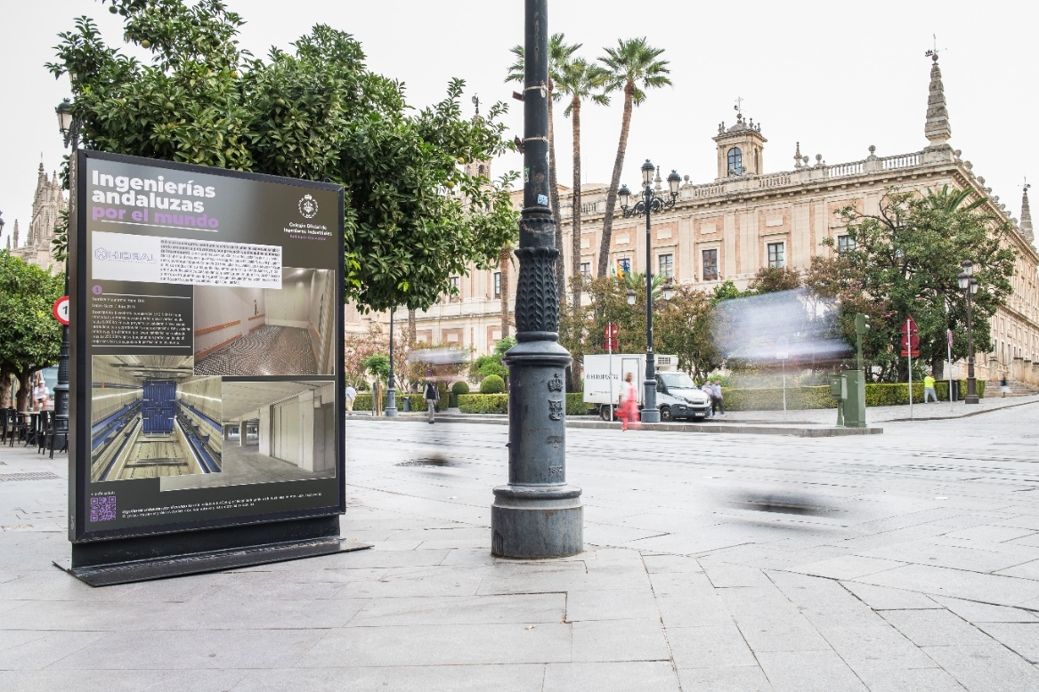 Hidral participates in an exhibition of the Association of Industrial Engineers of Andalusia in the emblematic Avenida de la Constitución, in Seville